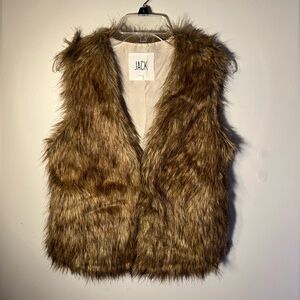 Jack by BB Dakota Brown Faux Fur Vest